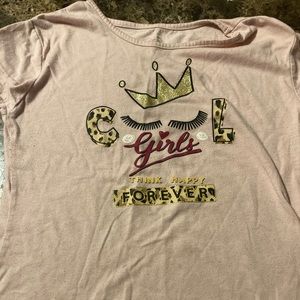 Cool girl print pink t shirt size 7